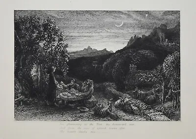 £304.20 • Buy Listed English Artist Samuel Palmer, Original Etching British Romanticism 1884