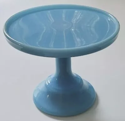 RETIRED Mosser Glass Robins Egg Blue 9  Pedestal Cake Stand Plate • $62.50