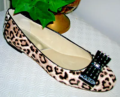 Michael Kors Cheetah Print Hair Calf Slip On Women Shoes Size • $99.99