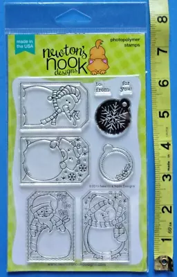 Buy4=freeship Clear Stamps Newton's Nook Designs Jolly Tags 8 Stamps • $7