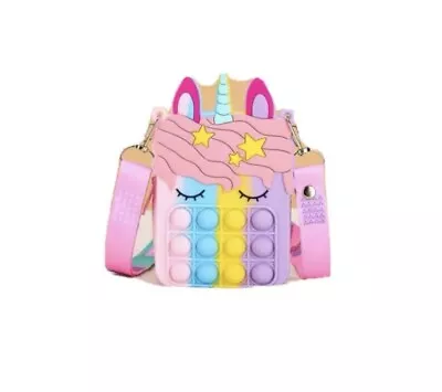£6.99 • Buy Fidget Toy Bag Unicorn/ Teddy/Panda Poppet Handbag Fidget Popper Toy Bag Kids