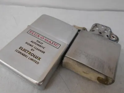 Vintage Zippo 1950 Canada Patented Elux-O-Matic Electrolux (Canada) Oil Lighter • $364.54