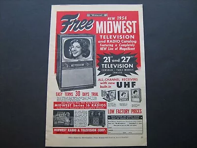1953 Midwest Radio & Television TV Set's--Cincinnati Ohio--vintage Orig '53 Ad • $8.75