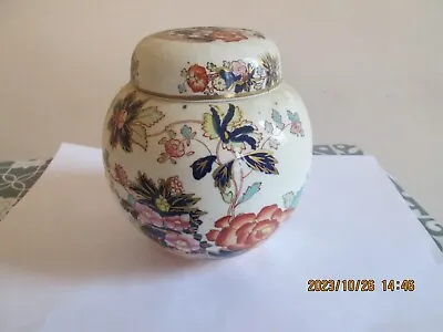 Vintage Mason's Ironstone 'Mandarin' Pattern Lidded Ginger Jar 5.5 Inch • £9.99