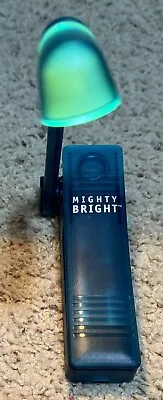 Vintage Blue Mighty Bright Clip On Book Lamp Light Adjustable Long Neck No Cover • $0.99