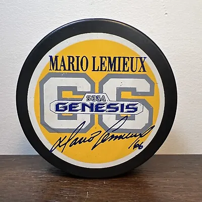 Vintage Mario Lemieux 66 Sega Genesis Official NHL Promotional Promo Hockey Puck • $14