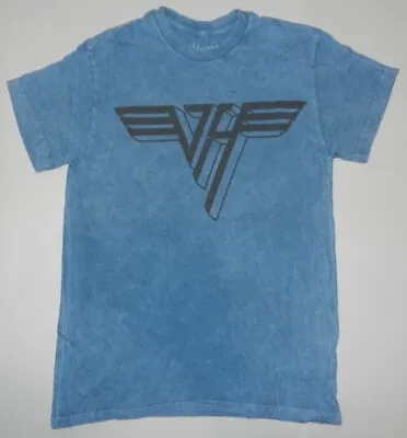 Van Halen Rock Tour Of The World 1984 Blue Graphic Tee Shirt New • £14.76