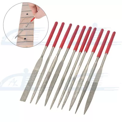 $6.99 • Buy 10pcs In 1 Guitar Fret Nut Saddle Slot Grinding File Set Luthier Repair Tool