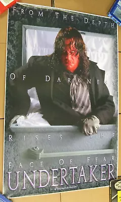 Vintage 1993 Undertaker Poster From The Depth Face Of Fear WWF Titan 23  X 35  • $36