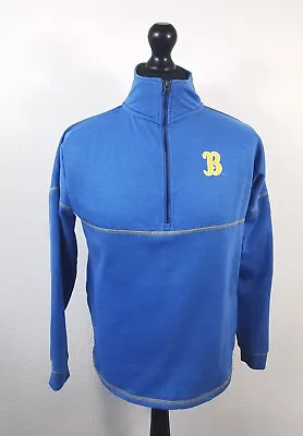 UCLA Bruins Sweatshirt 1/4 Zip Blue Mens Small Pre Loved • £7