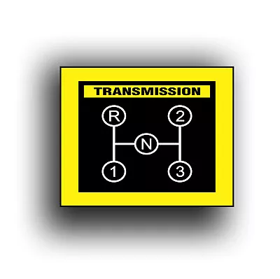 Transmission Shift Pattern Decal 3 Speed Manual Standard Muscle Race Car Truck • $9.93