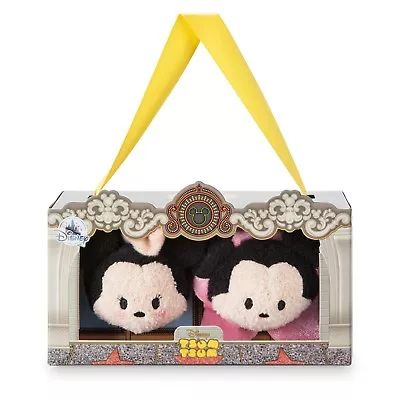 Disney Store Tsum Tsum 3.5  Mickey & Minnie Los Angeles Gift Box Set Mini Plush • $24.95