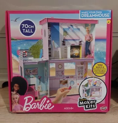 Barbie Make Your Own Dreamhouse 70cm Tall New Build A Home Stickers • £26.99