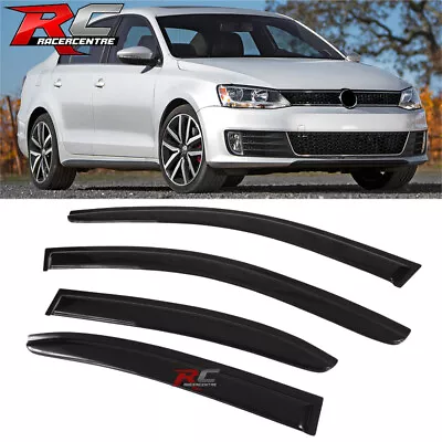 Fits 11-18 Volkswagen Jetta A6 Sedan Tape On Window Visors Vent Rain Guard 4PCS • $27.95