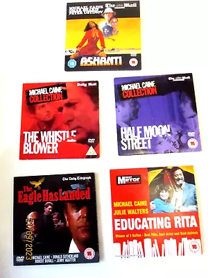 Job Lot Of The Daily Mail  The Michael Caine Film Collection 5 DVDs • £0.99