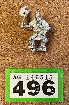 Warhammer Chaos Dwarf Hobgoblin Warrior Rare 90s Metal Games Workshop OOP Axe Gw • £26.77