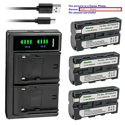 Kastar Battery LCD Dual Charger For Sony NP-F330 NP-F530 NP-F550 NP-F750 NP-F770 • $9.99