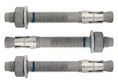 £6.97 • Buy M8 M10 M12 M16 M20 Hot Dipped Galvanised Through Bolts Anchor Masonry Concrete