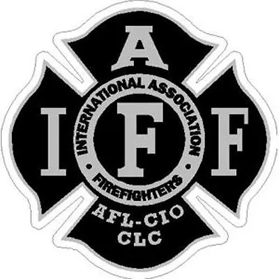 4 Inch Reflective IAFF Black Firefighter Maltese Cross Firefighter Sticker • $5.99