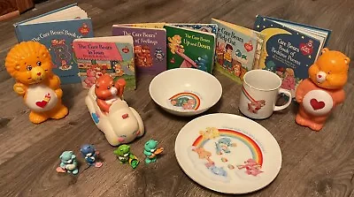 Care Bears Vintage Collectible Lot Dish Set Mini Figures Books Shampoo Soap Misc • $0.99