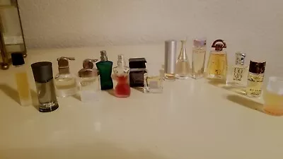 Lot Of 15 Mini Perfume Bottles - Assorted Designer Brands - Vintage Collection! • $65