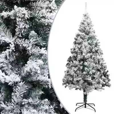 NNEVL Artificial Christmas Tree With Flocked Snow Green 180 Cm PVC • $369.99