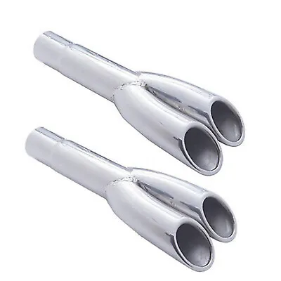 67 68 69 Ford Mustang GT Stainless Steel Universal Dual Exhaust Tips Pair • $115.95