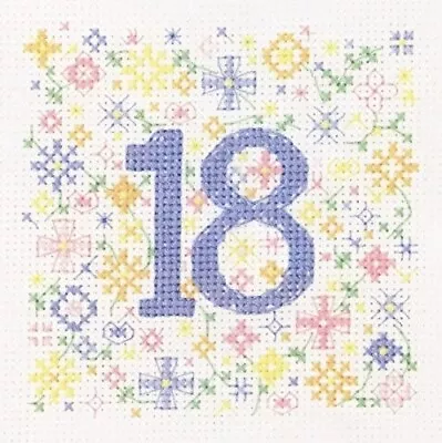 £9.99 • Buy 18th Birthday Card Counted Cross Stitch Heritage Crafts