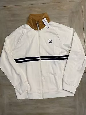 Sergio Tacchini Track Top 3XL Dallas Jacket 80’s Vintage Tennis Cream RRP £75 • $37.29