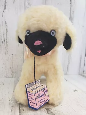 8  Trudy Toys  Plush Dog WITH Original Tag Black Snout Made In VINTAGE USA • $36.99