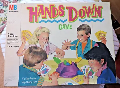 Hands Down Board Game By Milton Bradley 1987 Complete But Damaged Box • $11