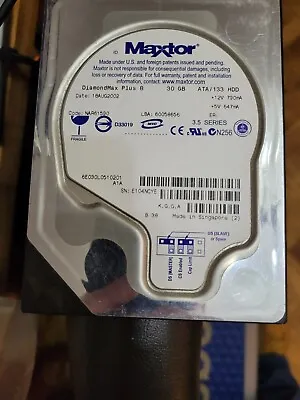 Maxtor DiamondMax Plus 8 30GB ATA 133 Internal 3.5  HDD Hard Disk Drive • £14.99