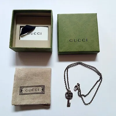 Gucci DOUBLE G KEY NECKLACE In Solid 925 Silver - MEN • $369