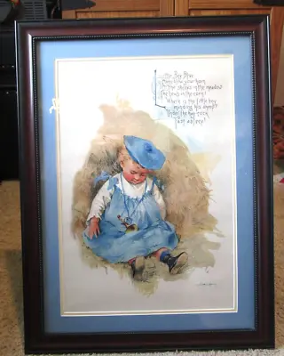 Humphrey Maud Ornate Wood Framed W Double Matting Museum Quality Nursery Rhyme • $99