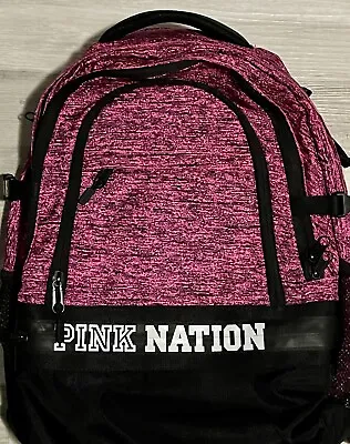 NEW Pink Nation VS Victoria Secret Backpack Book Bag Limited Edition Collegiate • $19.90