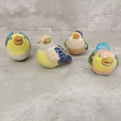 Majolica Bird 2 Inches Tall Set Of 4 Pottery • $23.79