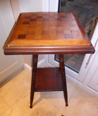 £78 • Buy Antique Victorian Lamp Table, Removeable Chess  Board, Square, Side