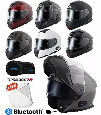 Vcan V272 Bluetooth Flip Front Flip Up Modular Motorbike Helmet Matt Black • $261.41