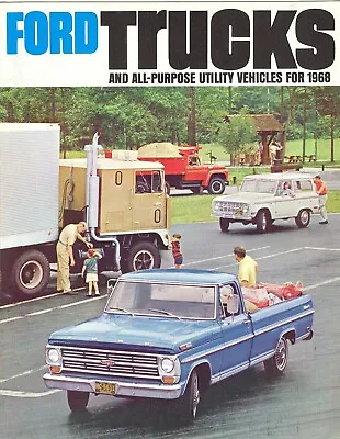 1968 Ford Pickup Truck F-100 F-250 4 X 4 Bronco Ranchero C F N W Series Brochure • $7.99
