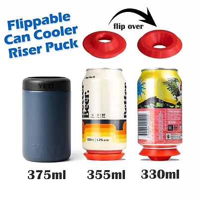 Yeti Colster Can Cooler Riser Extender Puck 330ml & 355ml - Dual Sided • $11.90