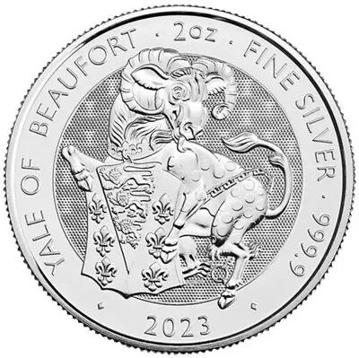 The Royal Tudor Beasts 2023 Yale Of Beaufort 2oz Silver 9999 Bullion Coin • $124.99