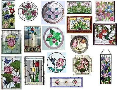 Dollhouse Miniature 1:12 Stained Glass Windows Clear Vinyl Stickers • $9.49