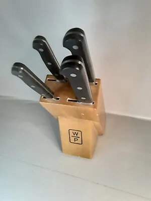 Wolfgang Puck Knife Set Santoku Chef’s WP W/Wood Countertop Block 3 5 7 9 Inches • $24