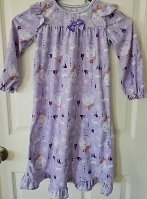 Disney Frozen II Girls Flannel Long-sleeved Nightgown Size 5T • $5