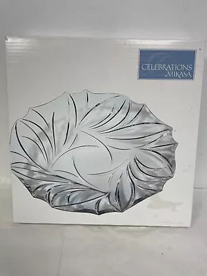 *NEW* Mikasa Celebrations Wind Song 14  Round Glass Platter W/Box NIB • $22