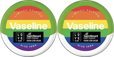 Pack Of 2 Vaseline Limited Edition Pride Lip Tin Aloe Vera 20g💥🎁🎅🎄💥 • £6.23