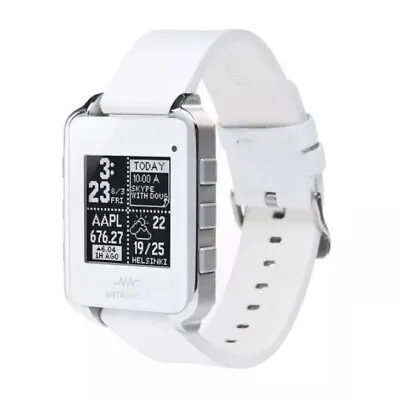 New Meta Watch MW3001 Fitness Monitor Frame White Bluetooth Smartwatch • $19.98