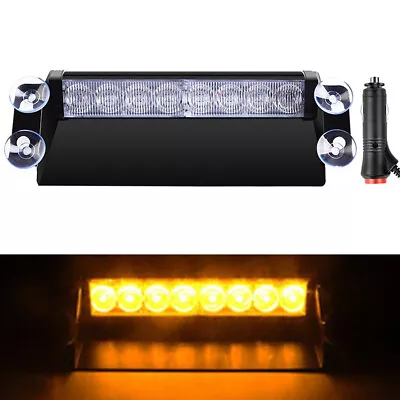 Amber 8 LED Strobe Light Car Truck Emergency Safety Warning Flash Beacon Lamp • $18.68