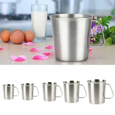 Stainless Steel Measuring Jug 0.5-2 Litre Measuring Jugs Cups Dishwasher Safe • £8.59