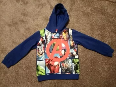 Boys Blue Marvel Hoody Age 5-6 • £4